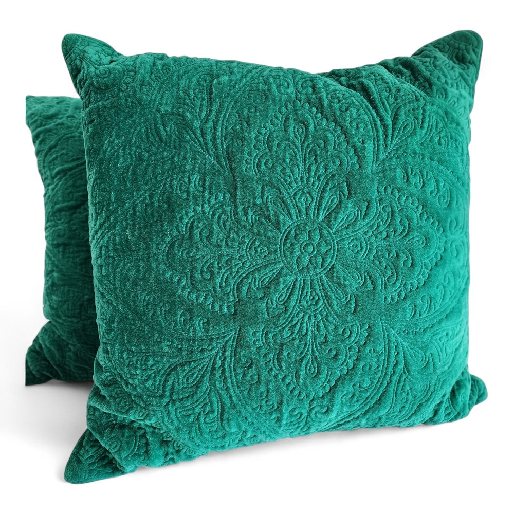 Opalhouse Emerald Green Square Accent Pillows